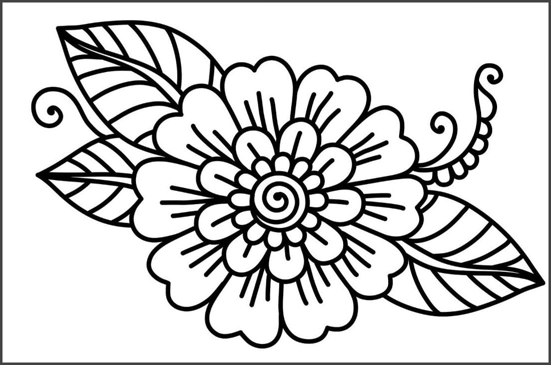 Tranh tô màu bông hoa cho bé 22