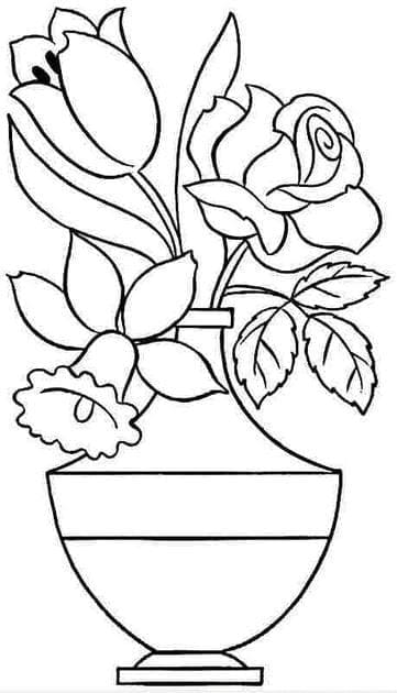 Tranh tô màu bông hoa cho bé 39
