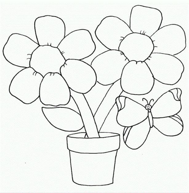 Tranh tô màu bông hoa cho bé 8