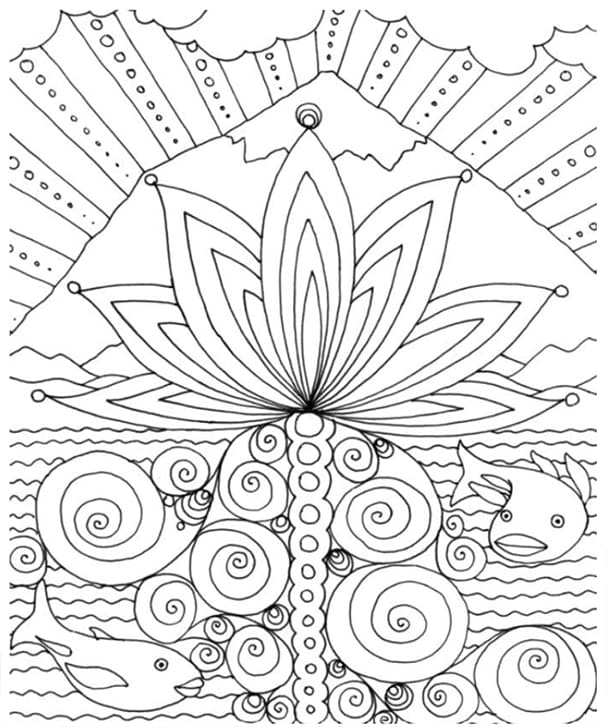 Tranh tô màu bông hoa cho bé 9