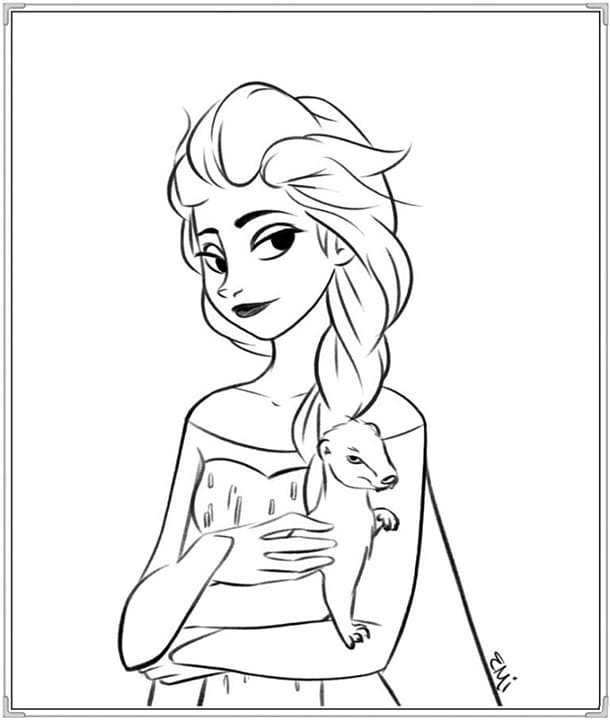Tranh tô màu công chúa cho bé 10