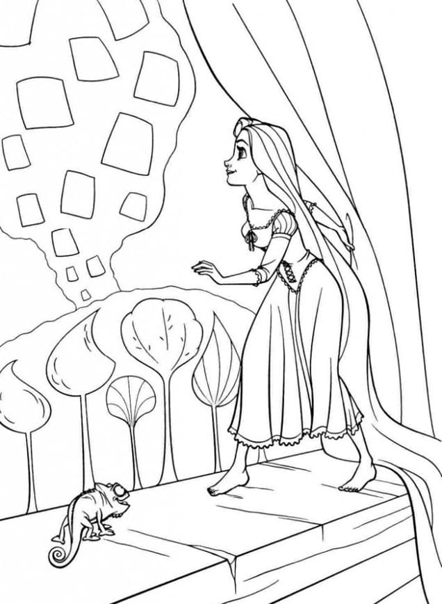 Tranh tô màu công chúa cho bé 16