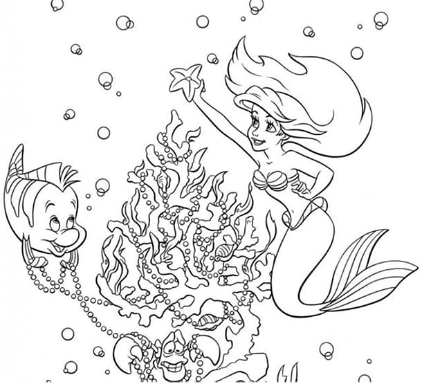 Tranh tô màu công chúa cho bé 34