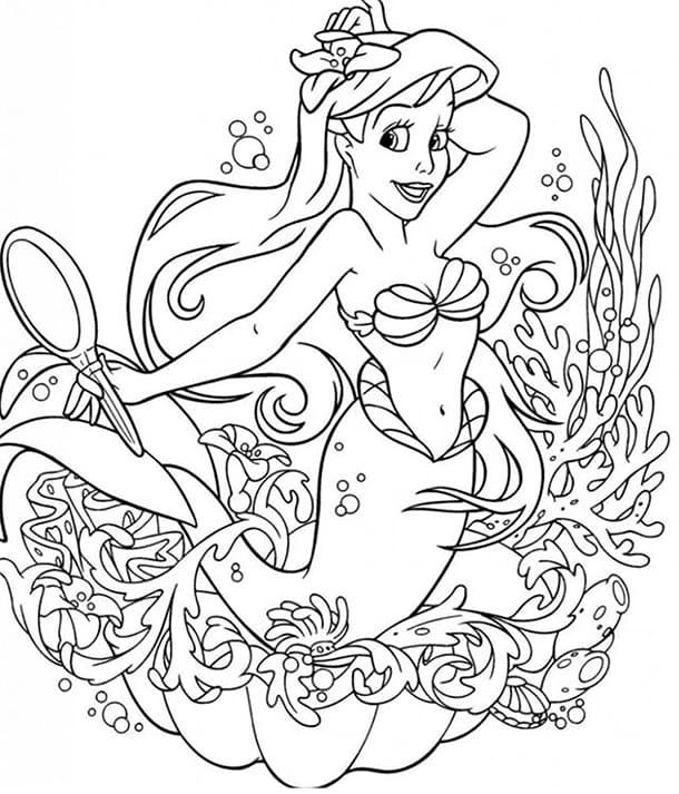 Tranh tô màu công chúa cho bé 35