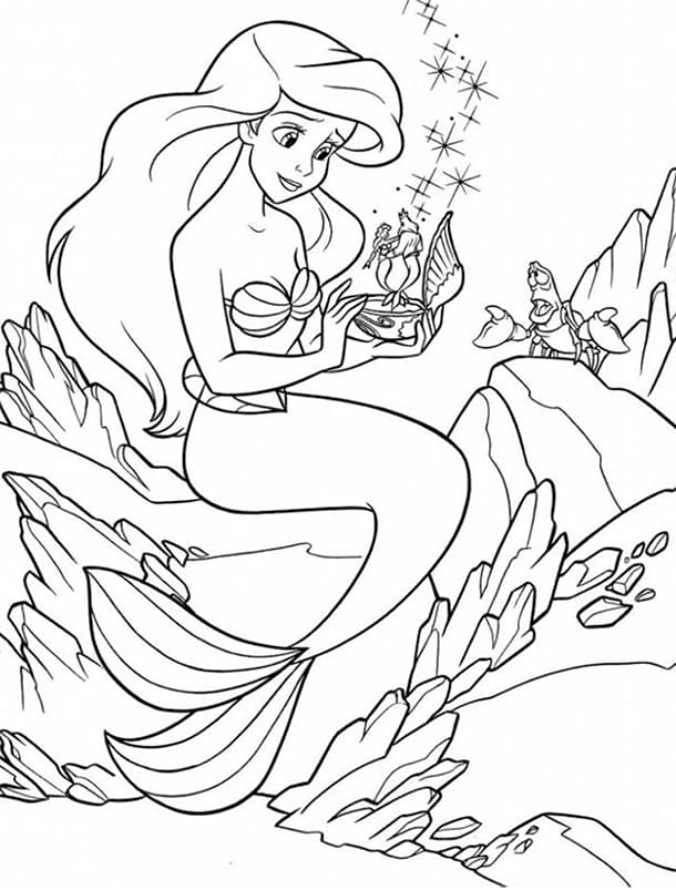 Tranh tô màu công chúa cho bé 36