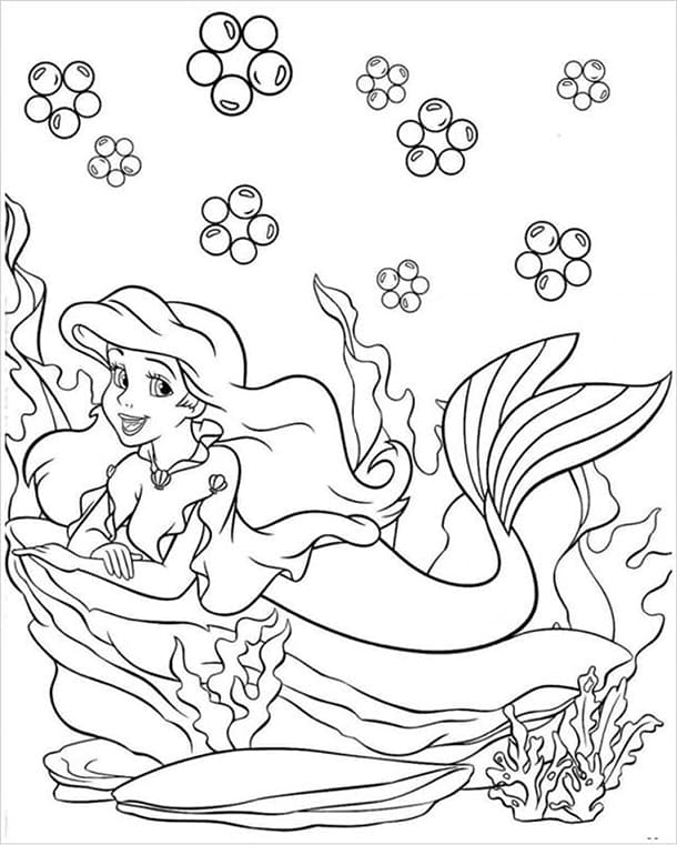 Tranh tô màu công chúa cho bé 38