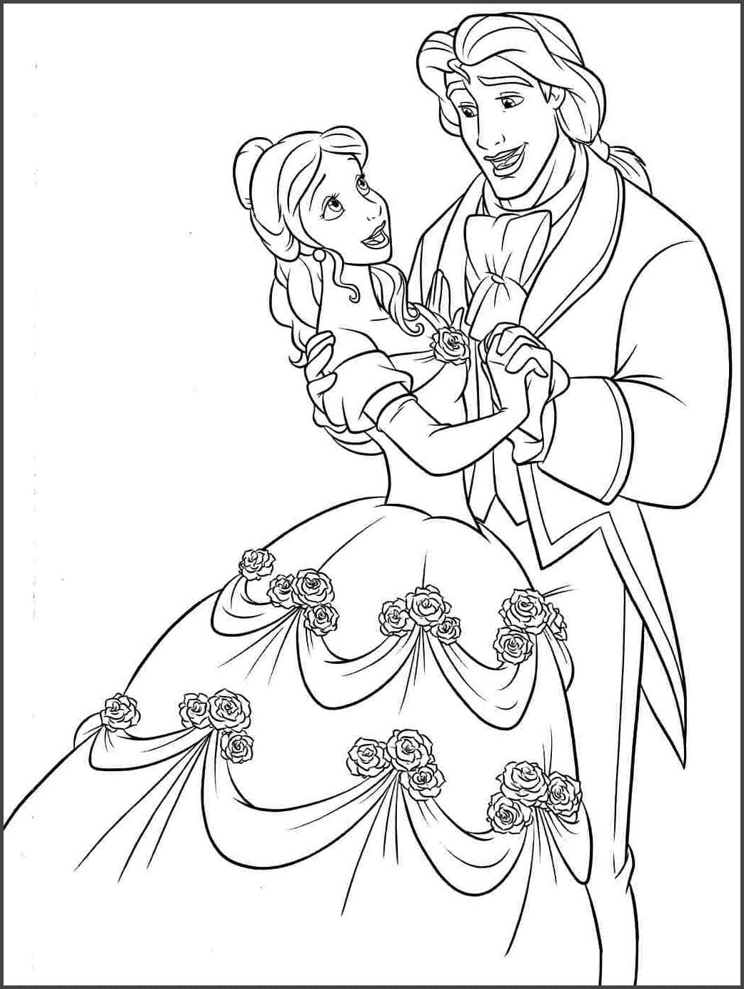 Tranh tô màu công chúa cho bé 5