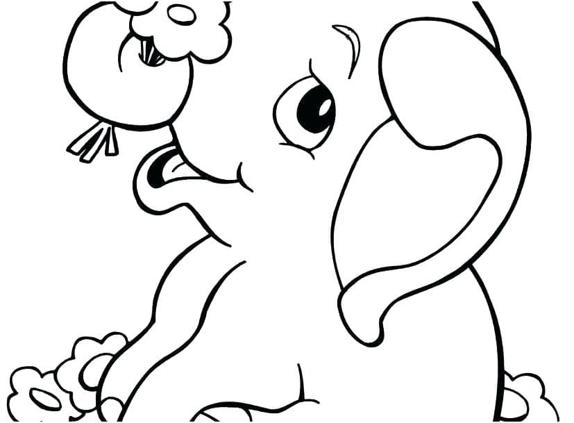 Tranh tô màu con voi 16