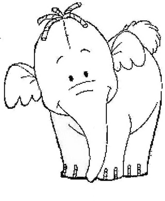 Tranh tô màu con voi 41