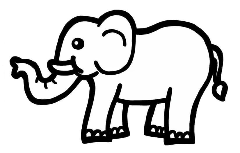 Tranh tô màu con voi 42