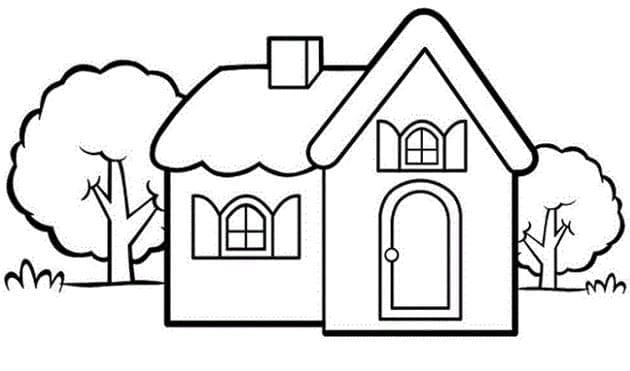 Tranh tô màu ngôi nhà 14