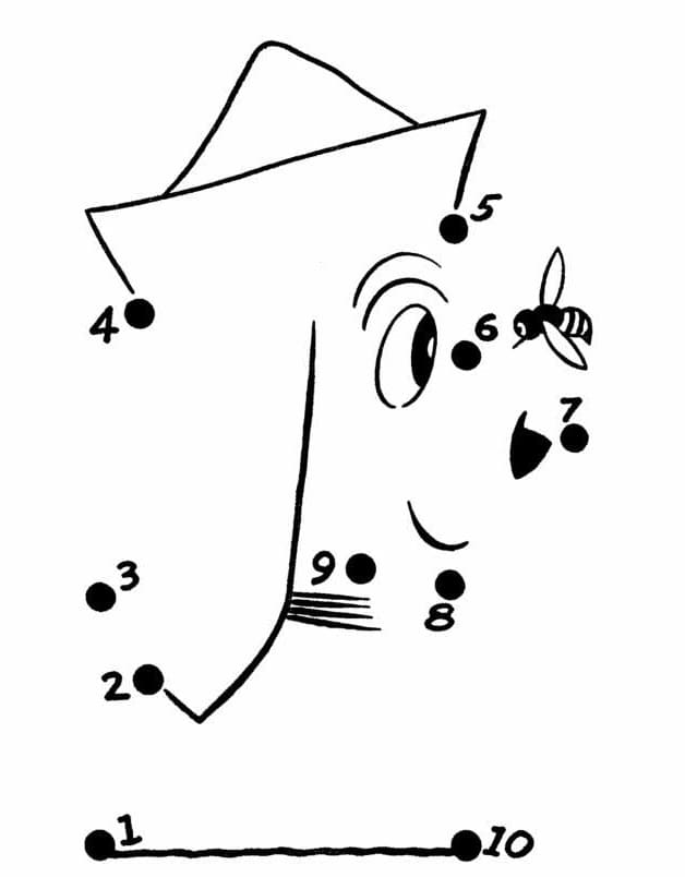 Tranh tô màu nối số 1