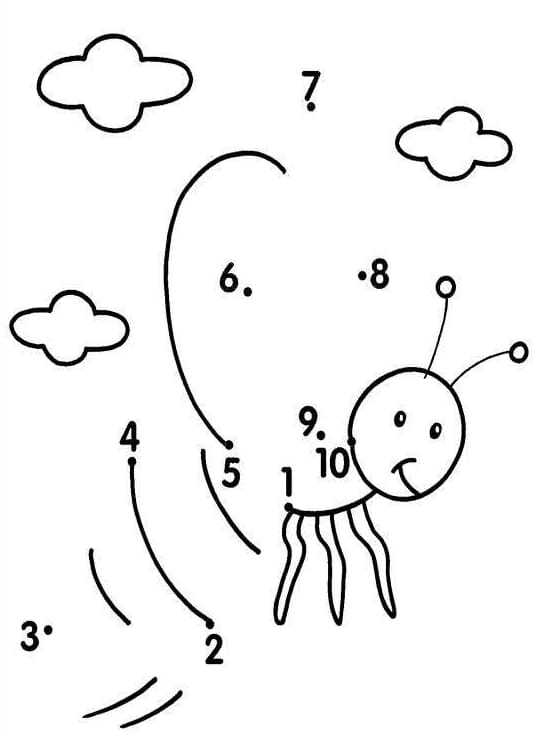 Tranh tô màu nối số 12