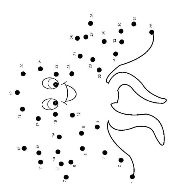 Tranh tô màu nối số 14