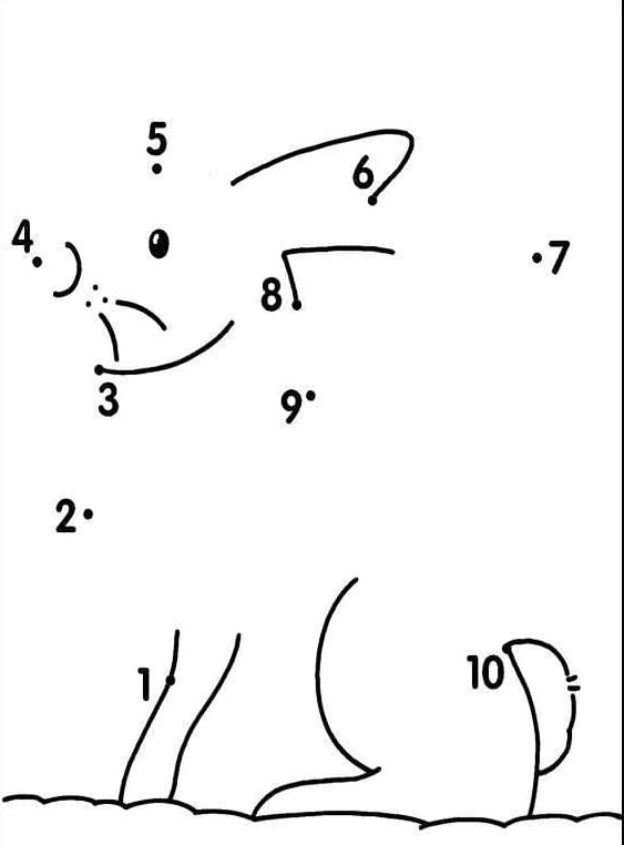 Tranh tô màu nối số 2