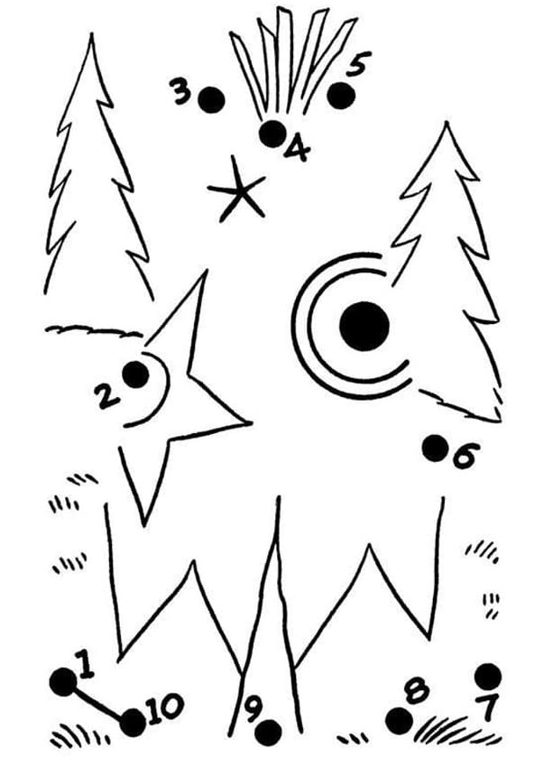 Tranh tô màu nối số 7