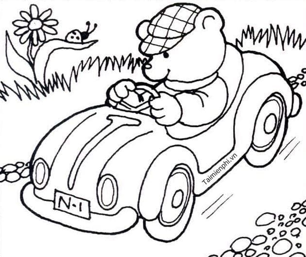 Tranh tô màu phương tiện giao thông 9