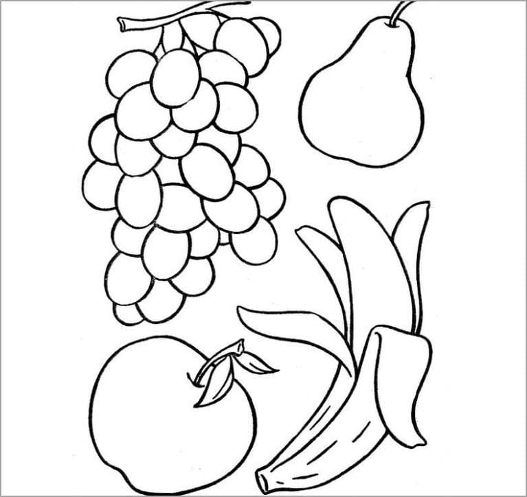 Tranh tô màu trái cây 37