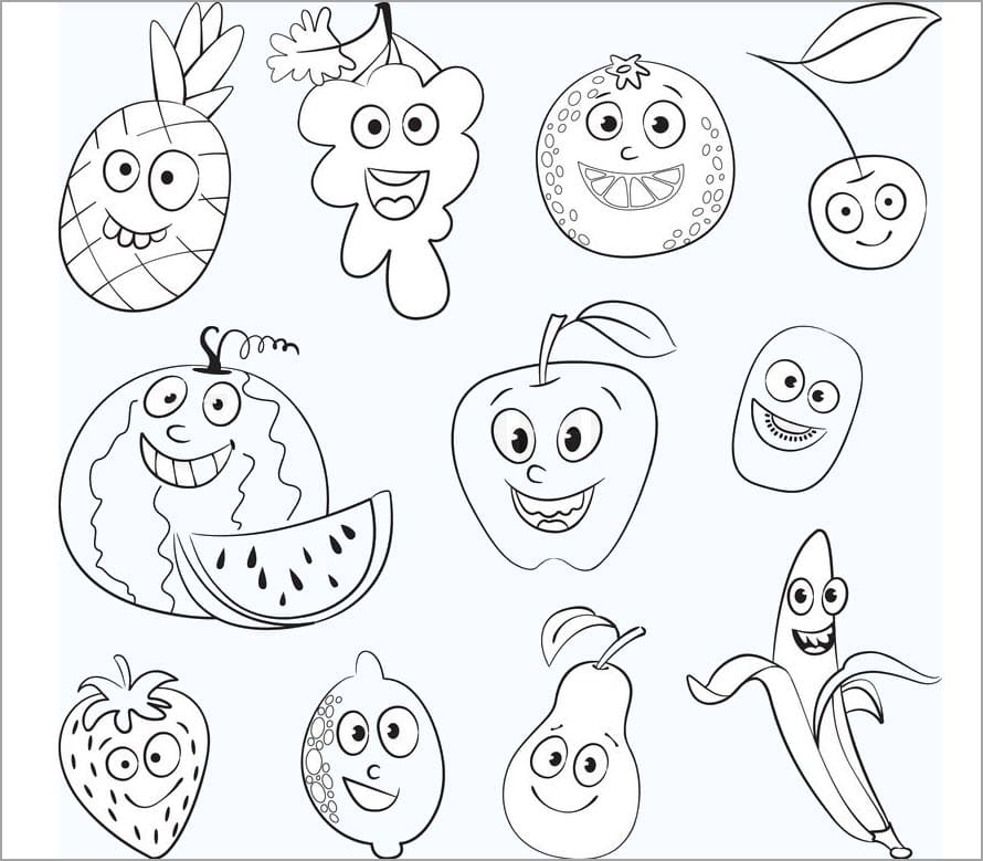 Tranh tô màu trái cây 54