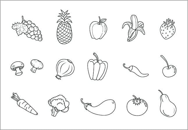 Tranh tô màu trái cây 60
